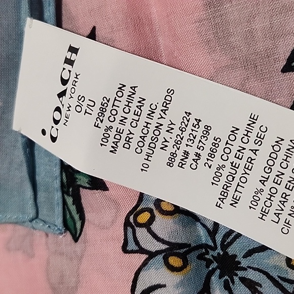 Coach handkerchief Cotton Authentic - Picture 7 of 7